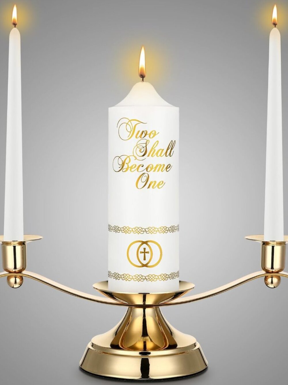 Unity Candles for Wedding Ceremony with Holder,Elegant